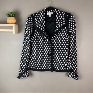 Joseph Ribkoff black and white sweater jacket sz‎ 8